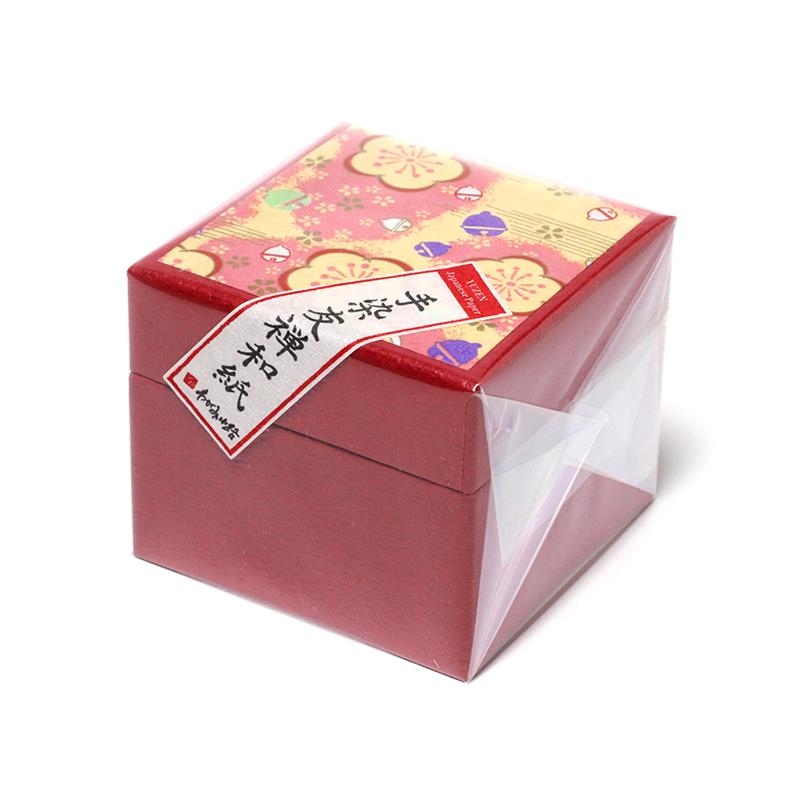 【ご紹介します！世界中で知られている日本伝統の遊び！折り紙】友禅紙折り紙 （豆） 赤系 100枚箱入
